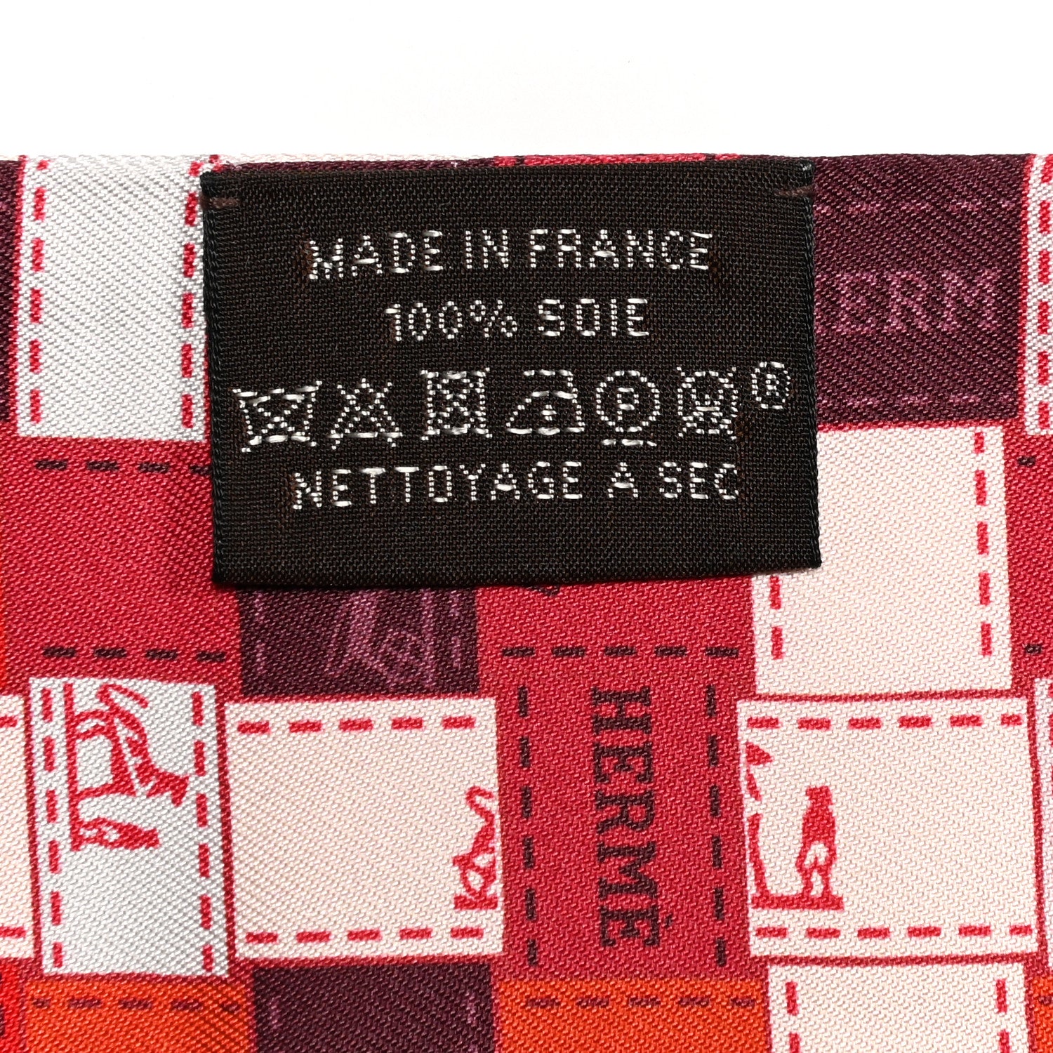 Hermes Silk Bolduc Au Carre Twilly Rouge Bordeaux Creme 4 of 4