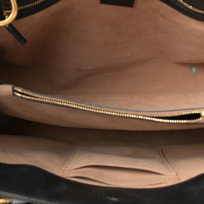 Gucci Calfskin Large Sylvie Top Handle Tote Black 5 of 11