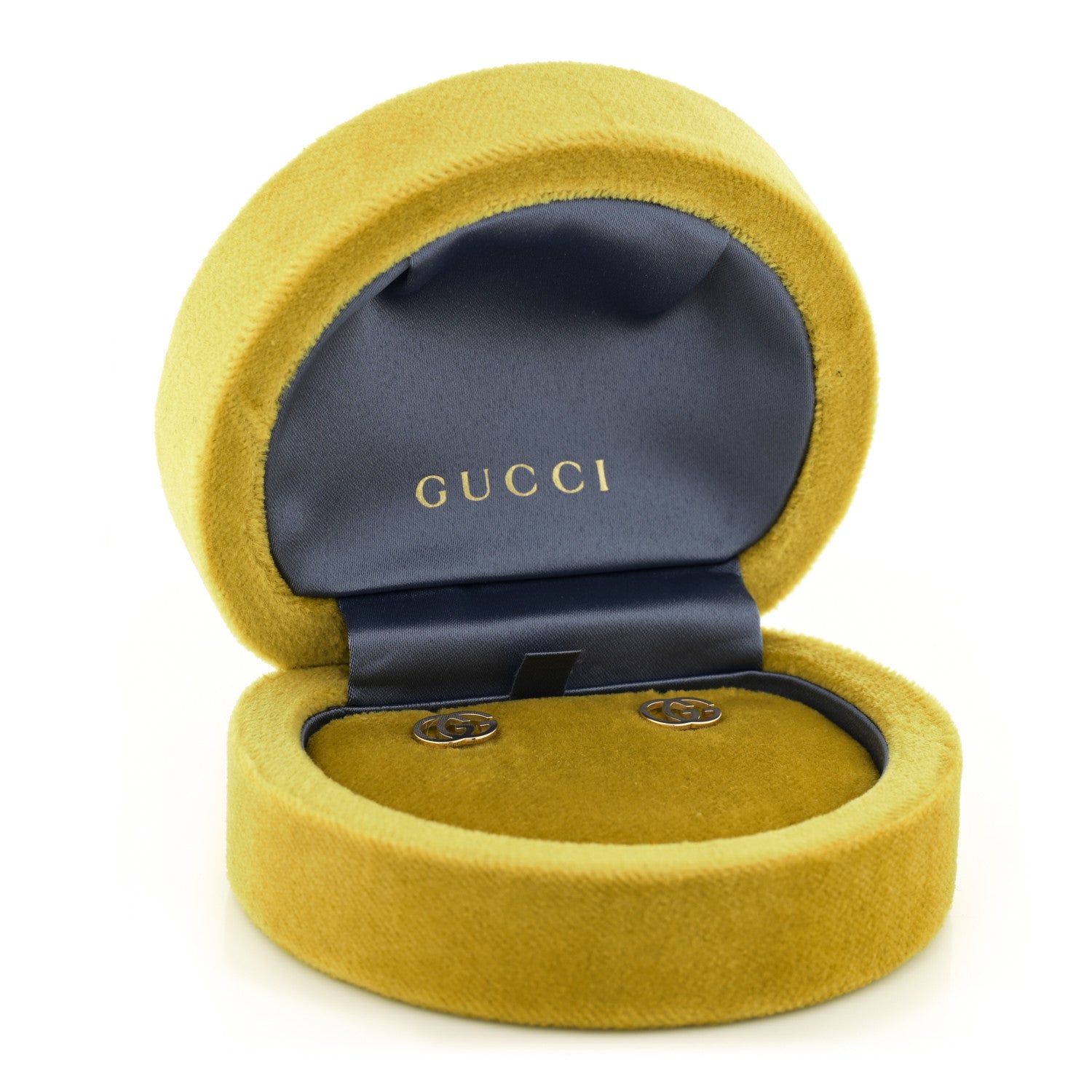 Gucci 18K Yellow Gold GG Tissue Stud Earrings 5 of 5
