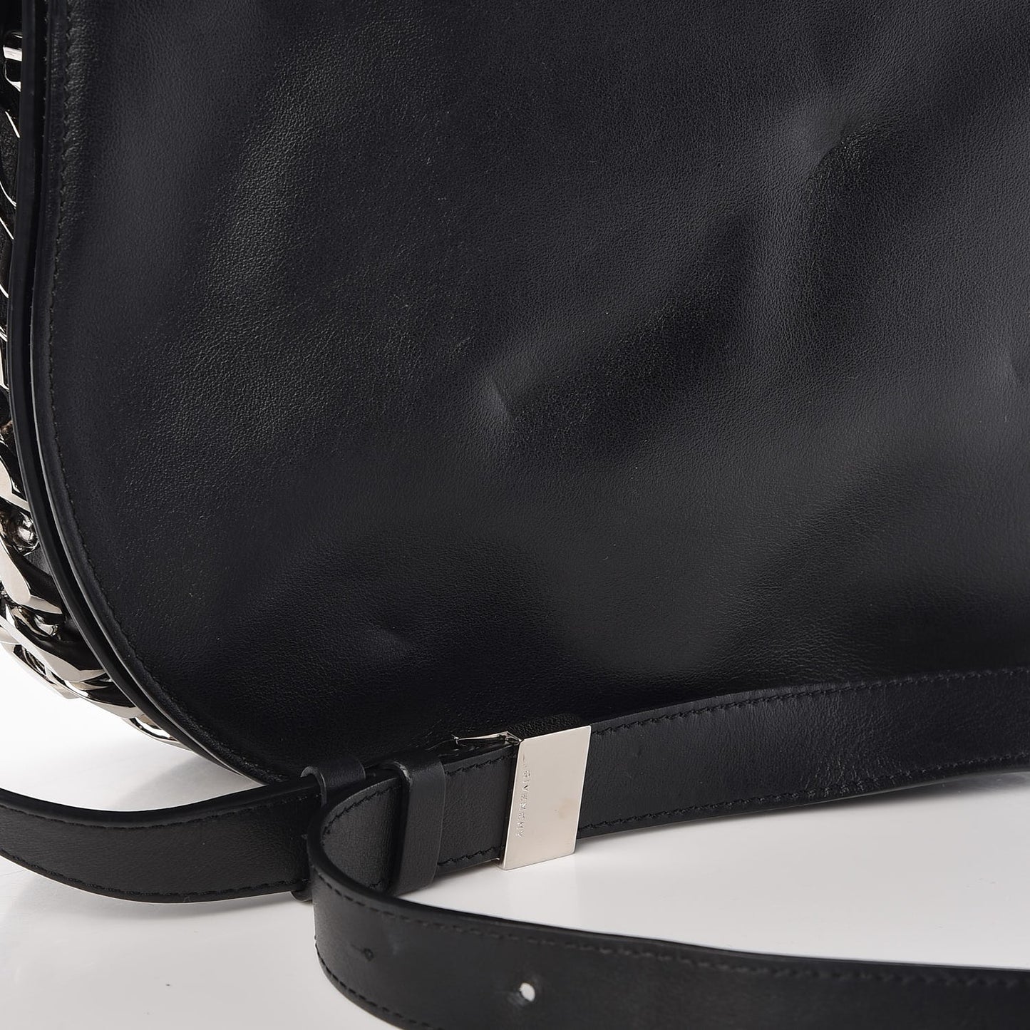 Calfskin Infinity Saddle Bag Black