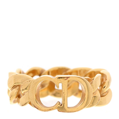 Christian Dior Metal Danseuse Etoile Chain Ring 54 7 Gold 1 of 5