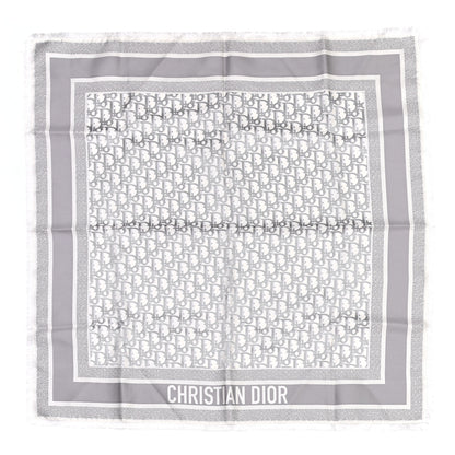 Christian Dior Silk Oblique Scarf Grey 2 of 10