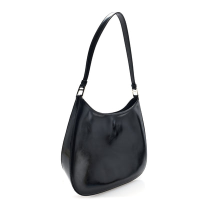 Prada Spazzolato Cleo Shoulder Bag Black 3 of 9