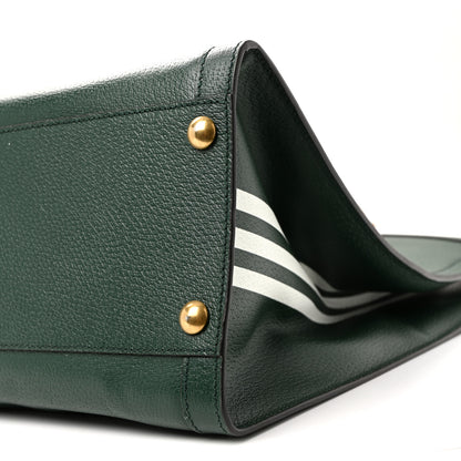 Gucci X Adidas Textured Dollar Calfskin Stripe Studded Maxi Diana Tote Bag Vintage Green Multicolor 30 of 43