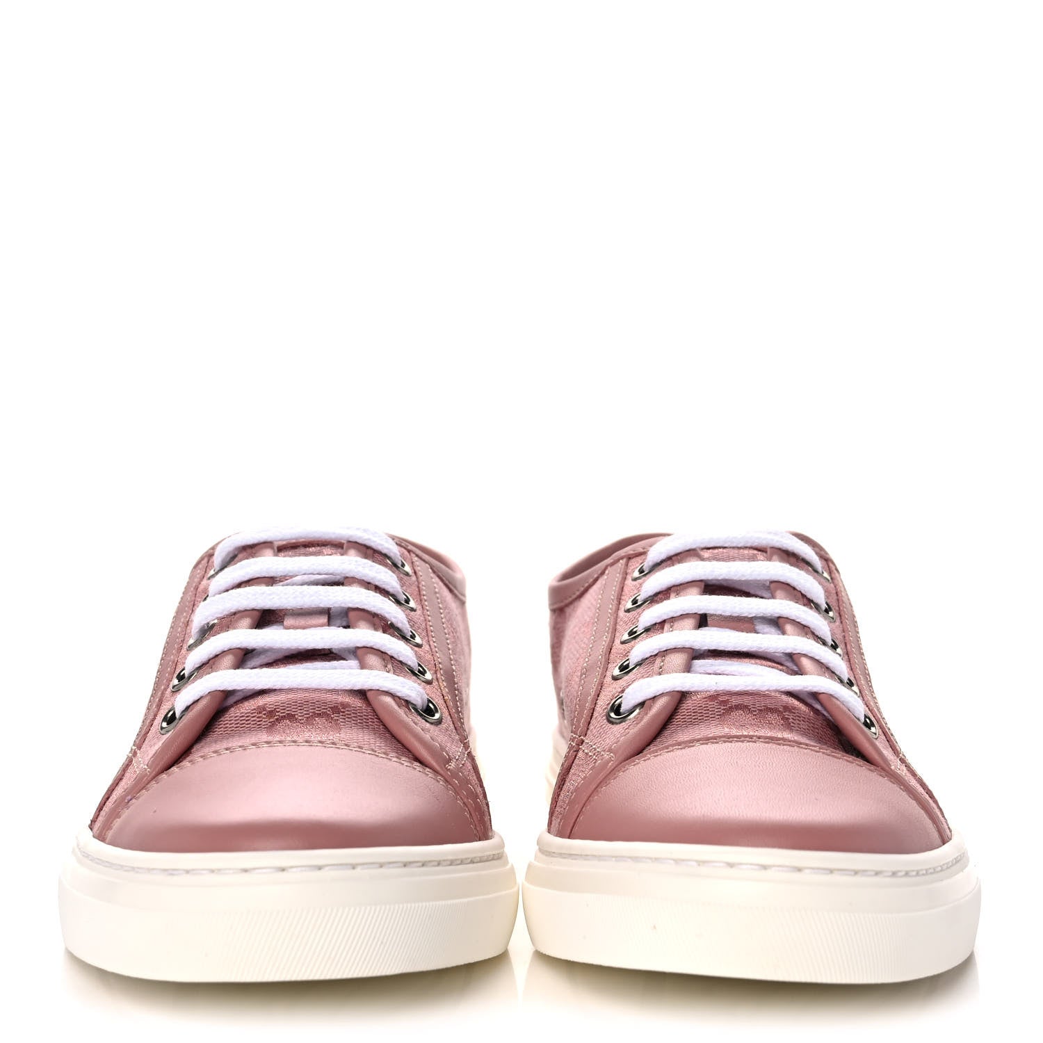 Gucci GG Monogram Calfskin Womens Low Top Sneakers 36 Pink Soft Pink 2 of 10
