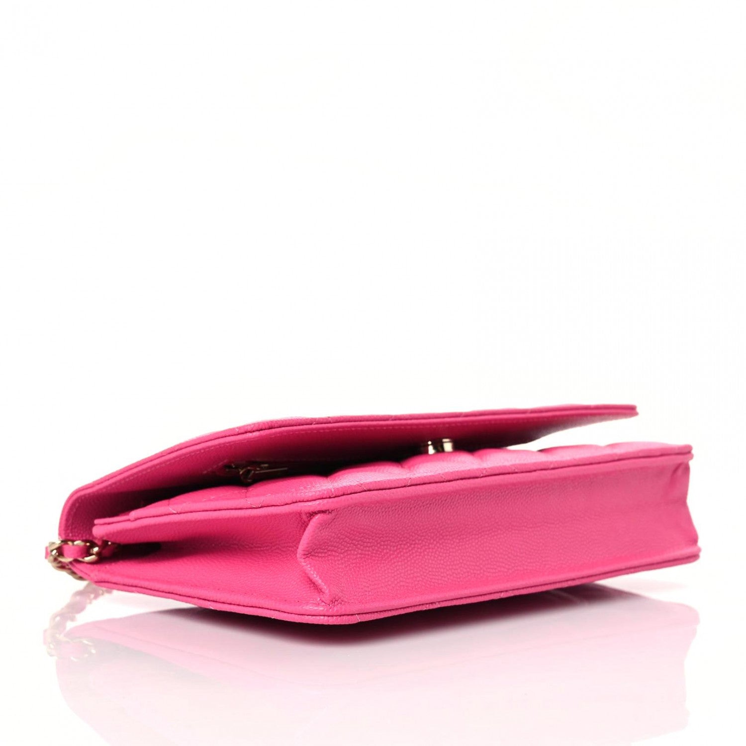 Chanel Caviar Quilted Wallet On Chain WOC Dark Pink 3 of 8