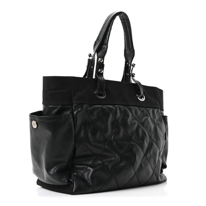 Chanel Coated Canvas Large Paris Biarritz Tote Black 4 of 11