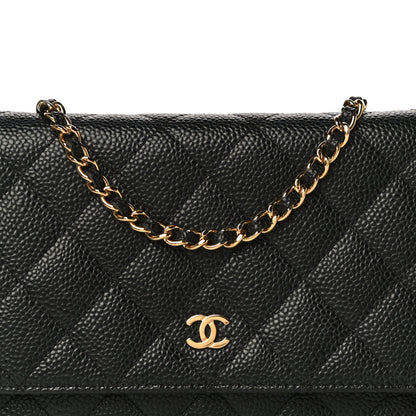Chanel Caviar Quilted Wallet On Chain WOC Black 9 of 13