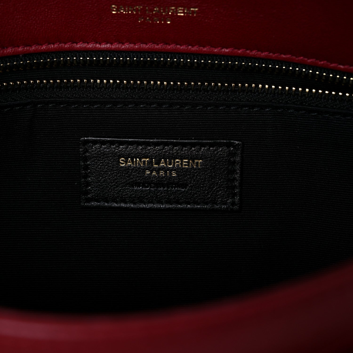 Saint Laurent Lambskin Matelasse Monogram Medium Niki Chain Satchel Red 6 of 11