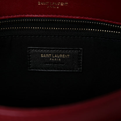Saint Laurent Lambskin Matelasse Monogram Medium Niki Chain Satchel Red 6 of 11