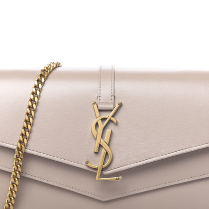 Saint Laurent Smooth Calfskin Monogram Sulpice Chain Wallet Nude 10 of 11