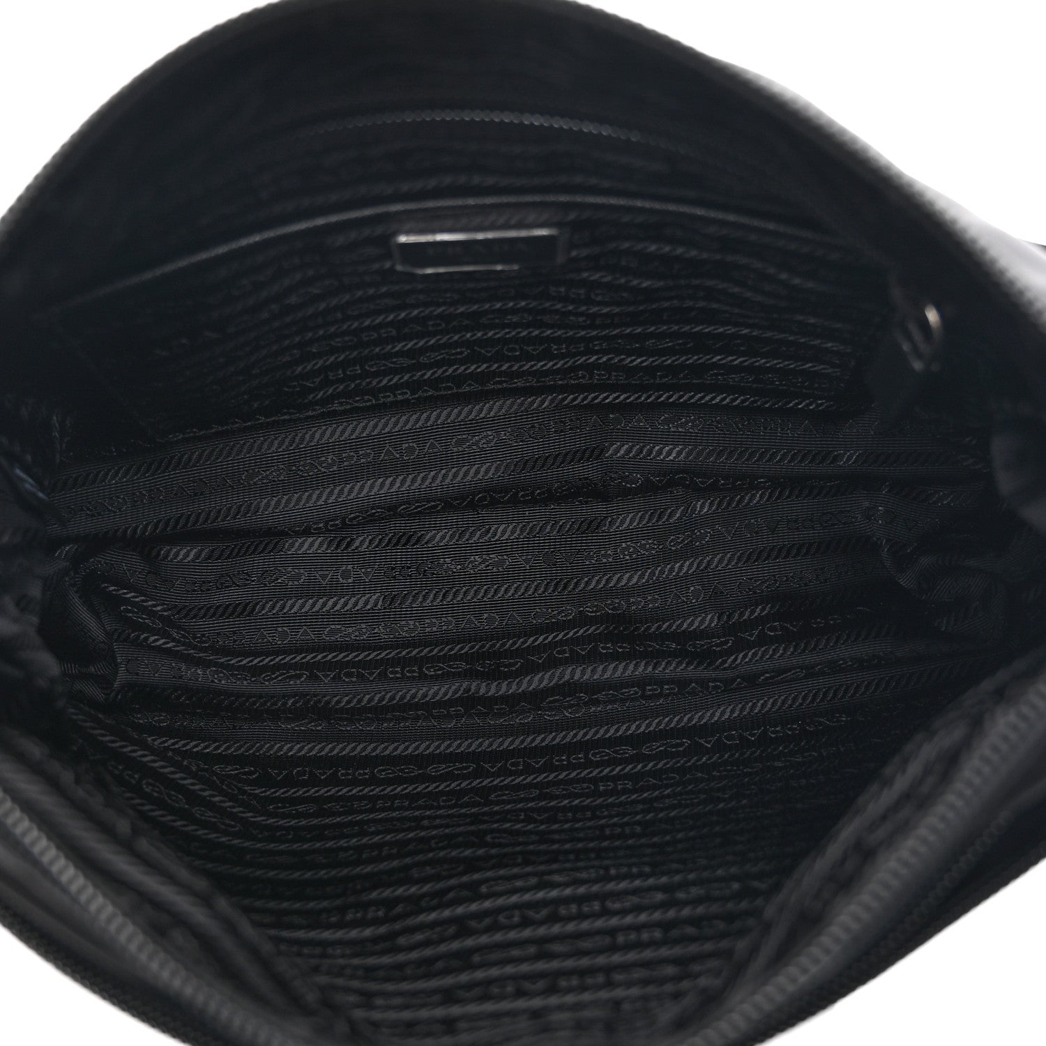 Prada Re-Nylon Vela Saffiano Pocket Double Zip Messenger Bag Black 5 of 10