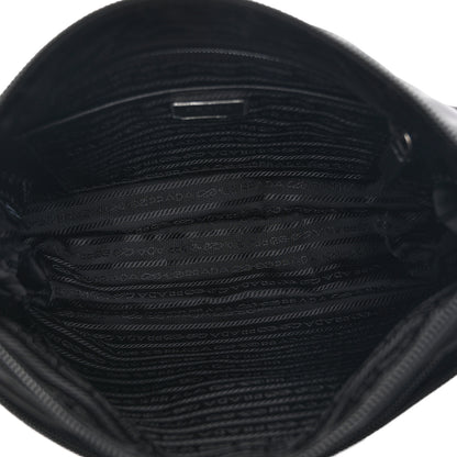 Prada Re-Nylon Vela Saffiano Pocket Double Zip Messenger Bag Black 5 of 10
