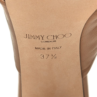 Jimmy Choo Nappa Avenue 85 Mules 37.5 Biscuit 6 of 9