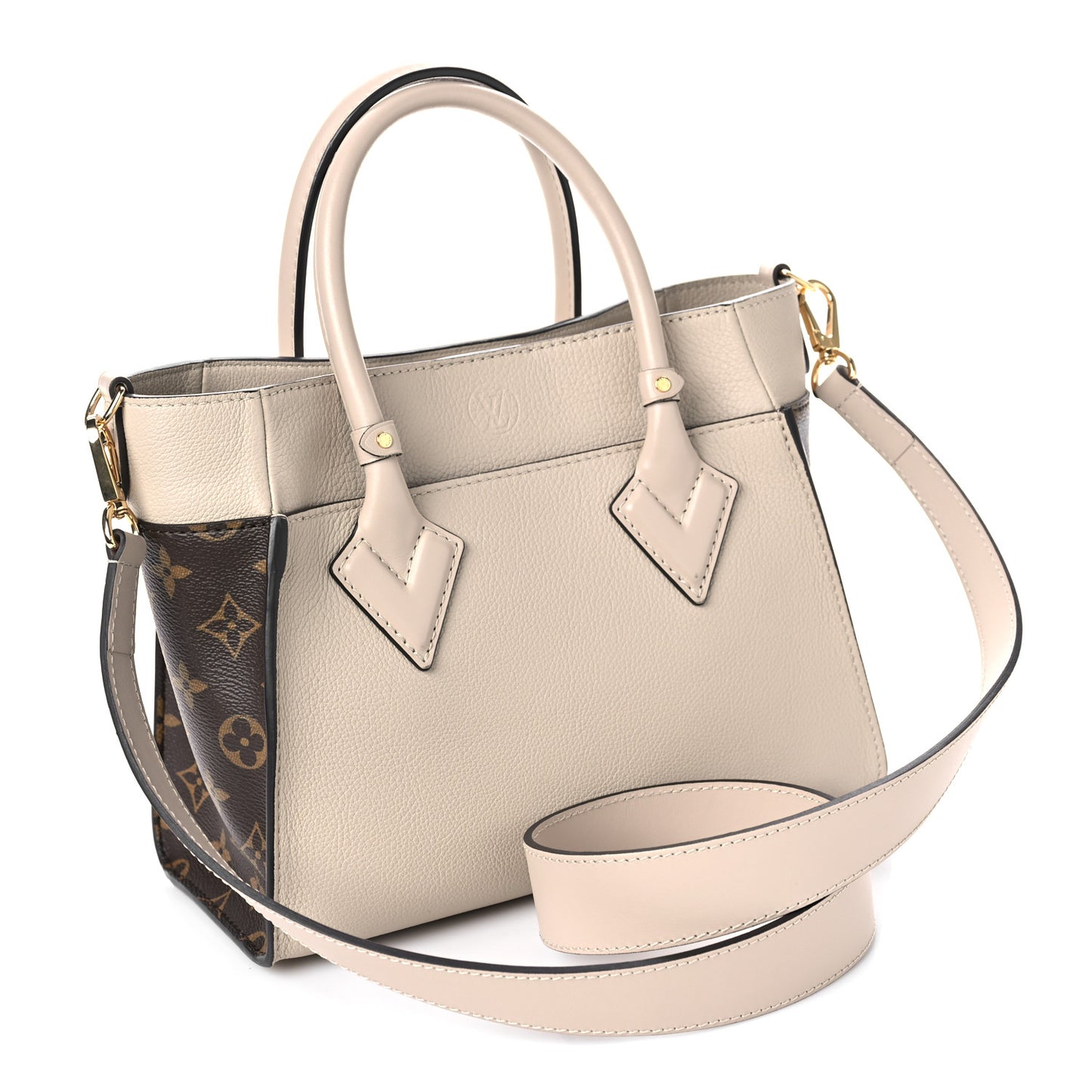 Calfskin Monogram On My Side PM Greige