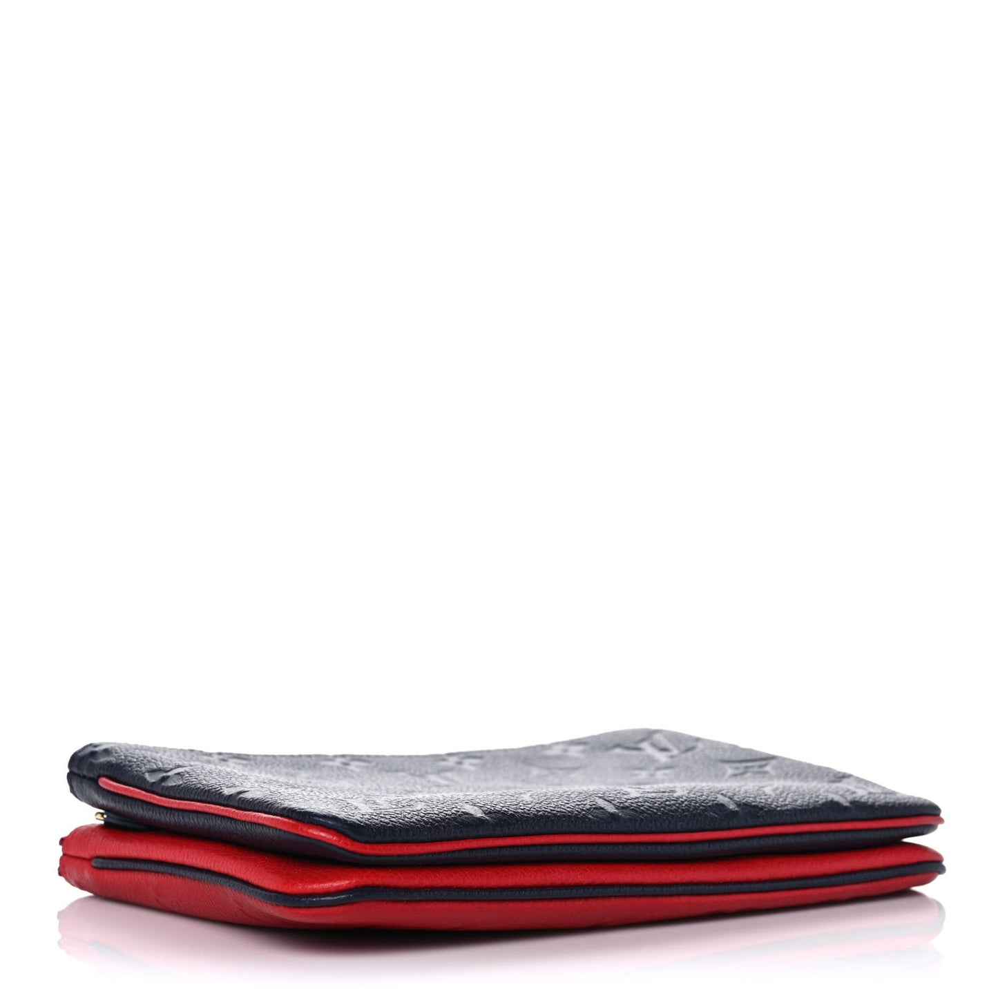 Empreinte Double Zip Pochette Marine Rouge