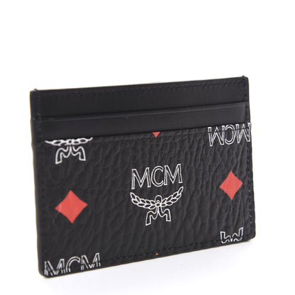 MCM Skyoptic Visetos Card Case Spectrum Diamond Black 2 of 6