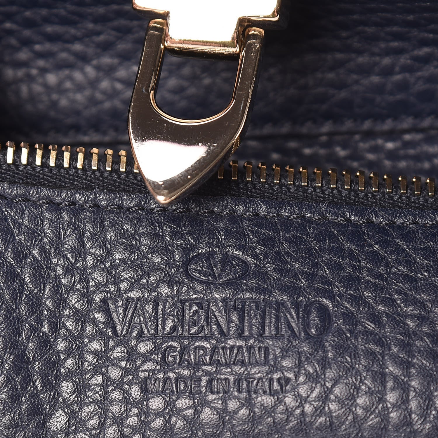 Valentino Garavani Pebbled Calfskin Small Rockstud Flip-Lock Messenger Bag Marine 7 of 10