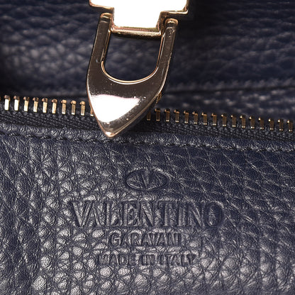Valentino Garavani Pebbled Calfskin Small Rockstud Flip-Lock Messenger Bag Marine 7 of 10