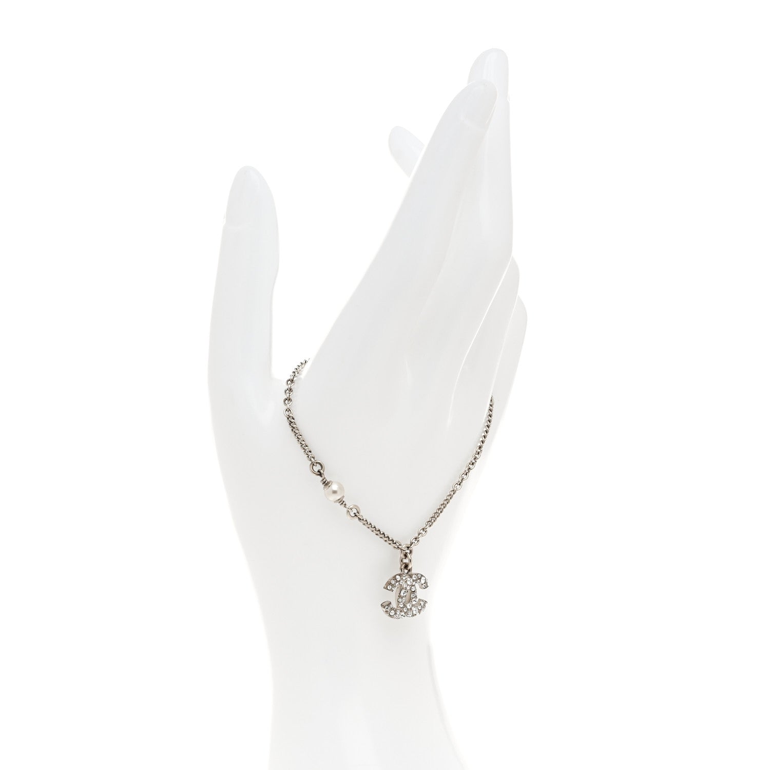 Chanel Pearl Crystal CC Bracelet Gold 2 of 6