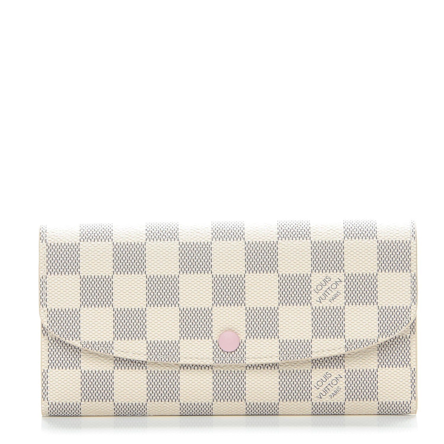 Louis Vuitton Damier Azur Emilie Wallet Rose Ballerine 1 of 8