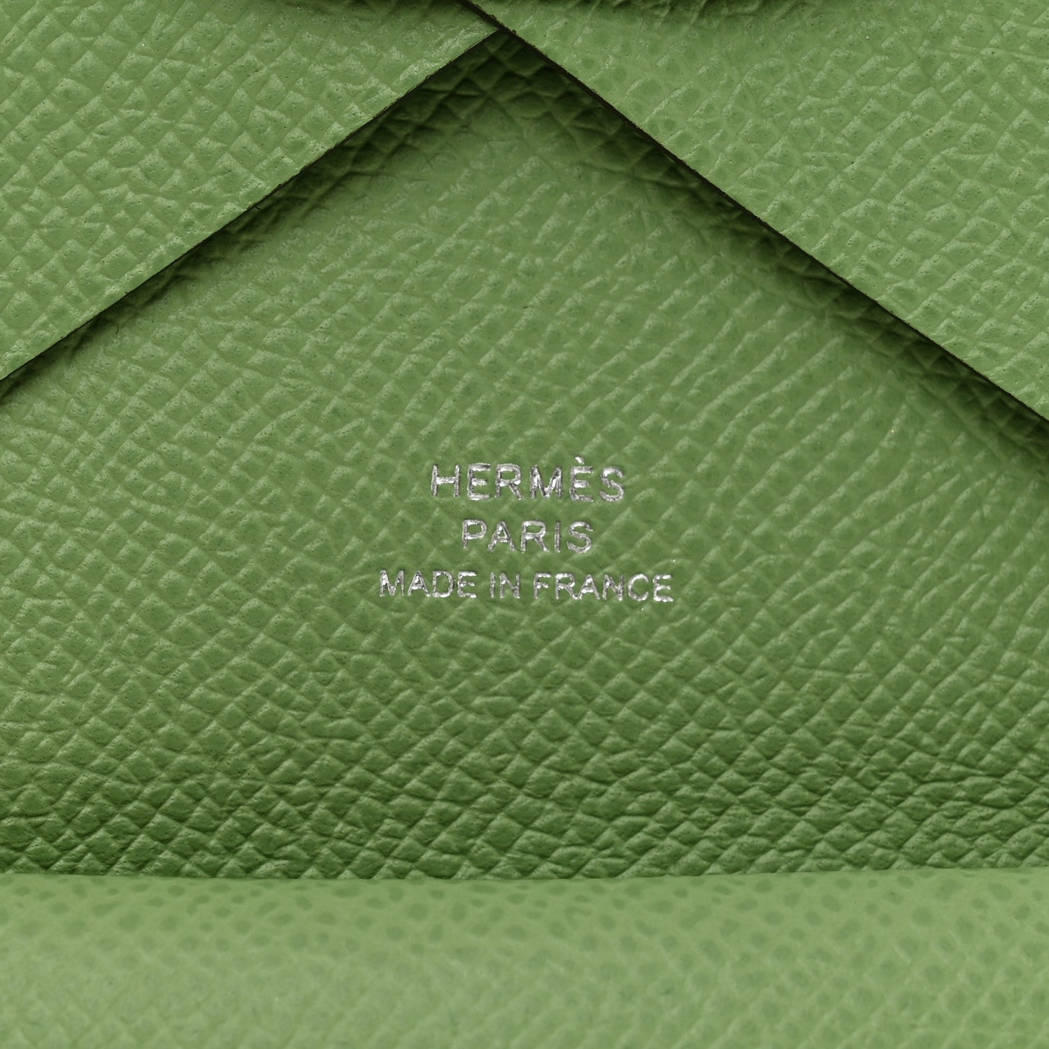 Hermes Epsom Calvi Duo Card Case Vert Criquet 6 of 7