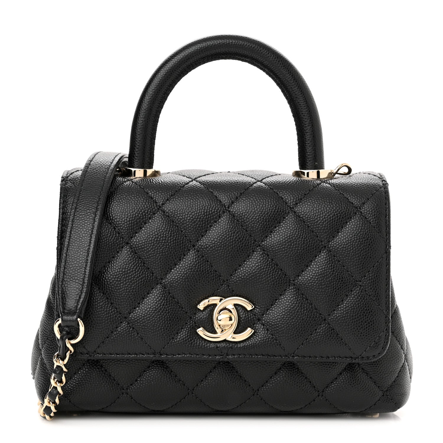 Chanel Caviar Quilted Extra Mini Coco Handle Flap Black 1 of 10