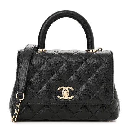 Chanel Caviar Quilted Extra Mini Coco Handle Flap Black 1 of 10