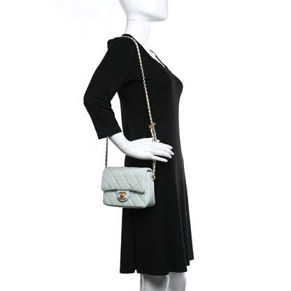 Chanel Iridescent Caviar Quilted Mini My Perfect Flap Light Green 2 of 9