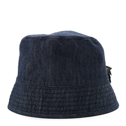 Prada Denim Re-Nylon Reversible M Bucket Hat Blue Black 6 of 11