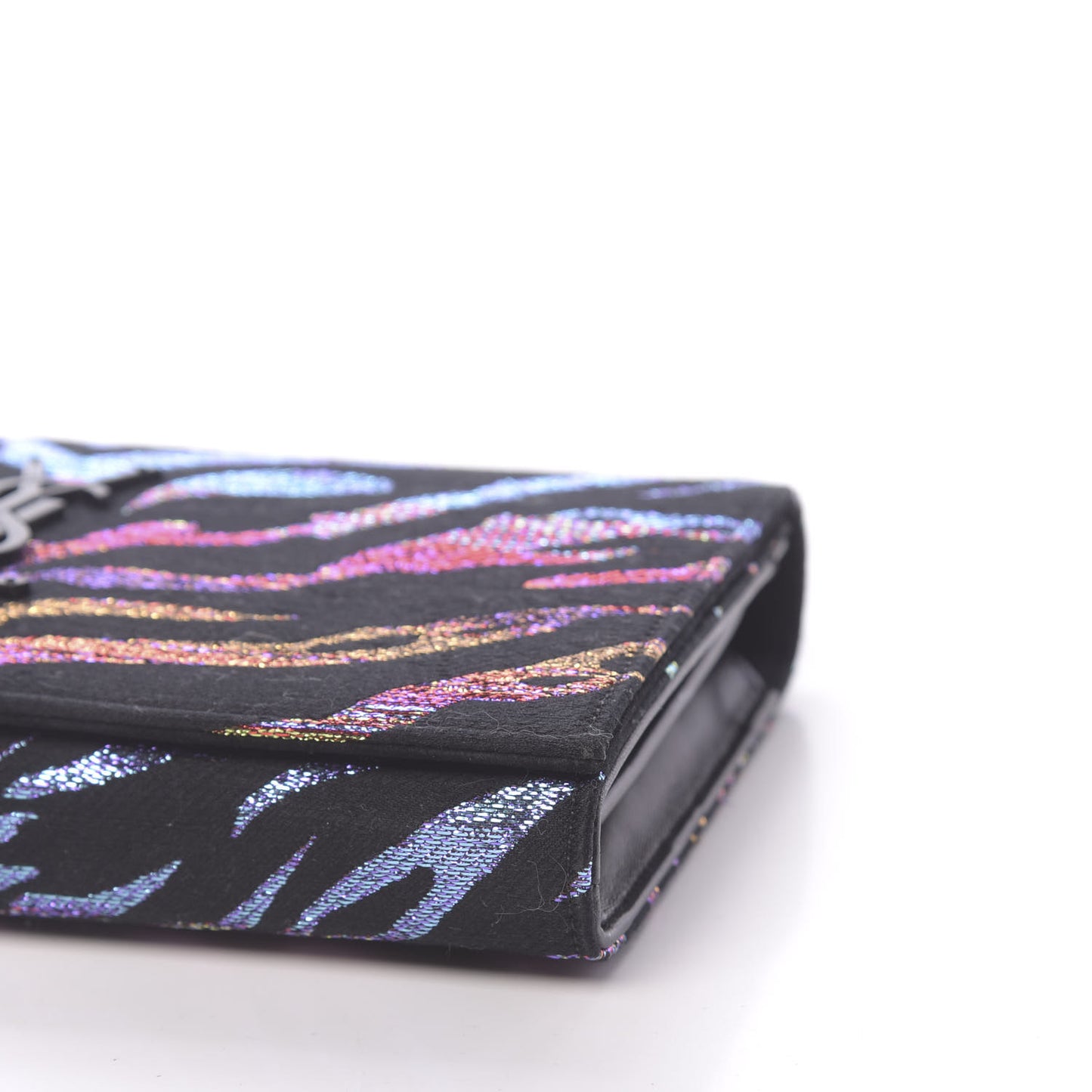 Tiger Burnout Monogram Chain Wallet Multicolor