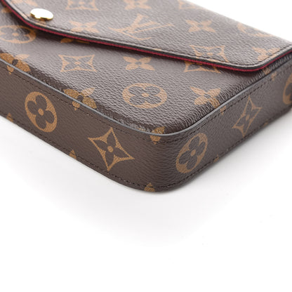 Louis Vuitton Monogram Pochette Felicie Chain Wallet Fuchsia 11 of 13