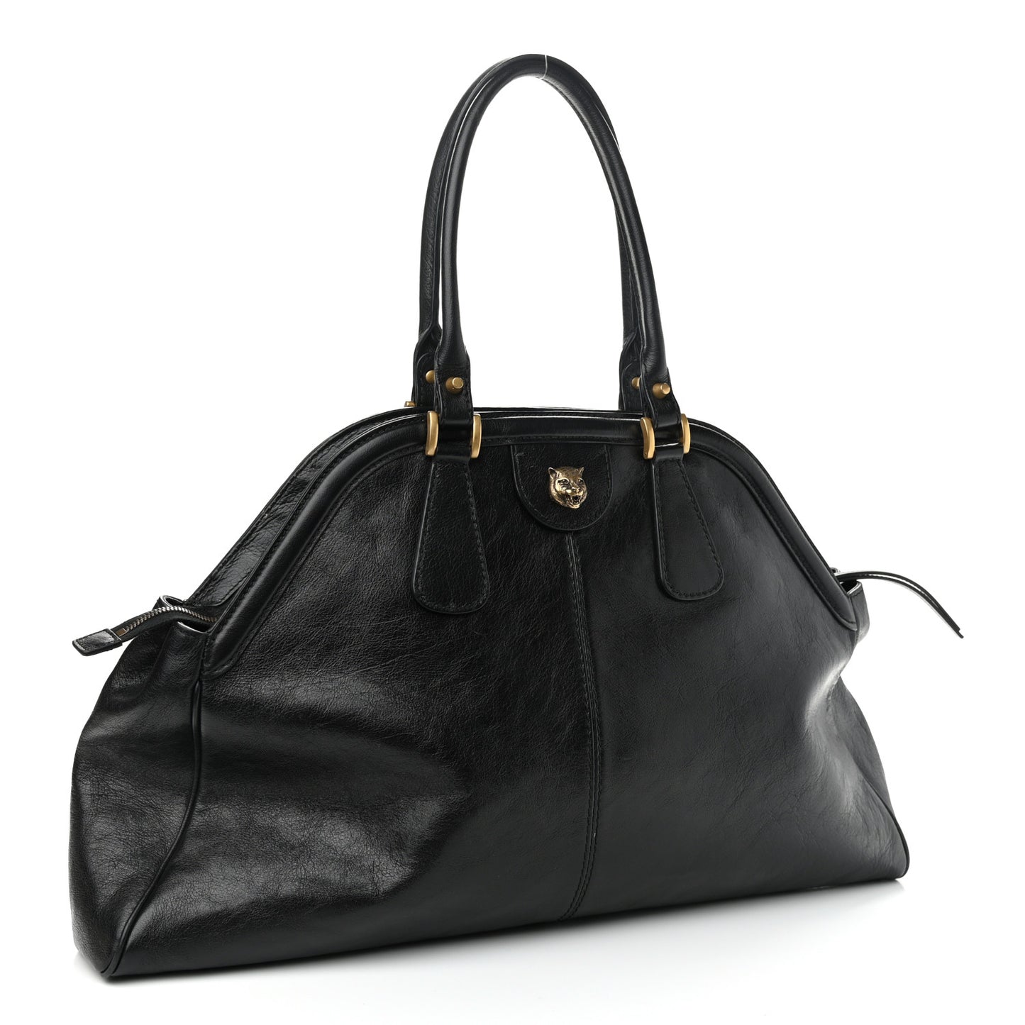 Calfskin Large Re(Belle) Top Handle Bag Black