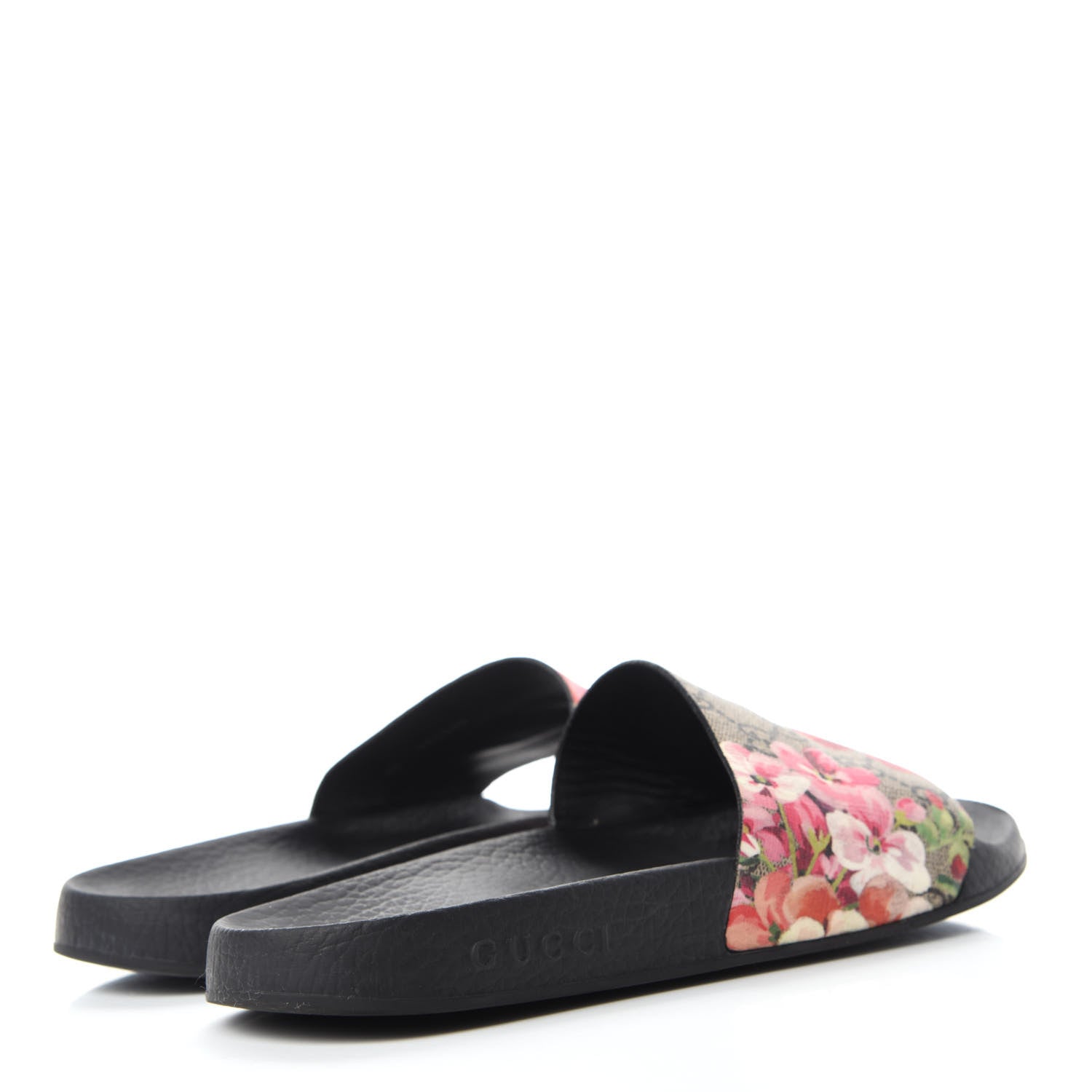 Gucci GG Supreme Monogram Blooms Slide Sandals 39 Beige Multicolor 4 of 8