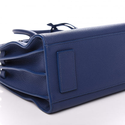 Saint Laurent Grained Calfskin Baby Sac De Jour Souple Denim 8 of 9