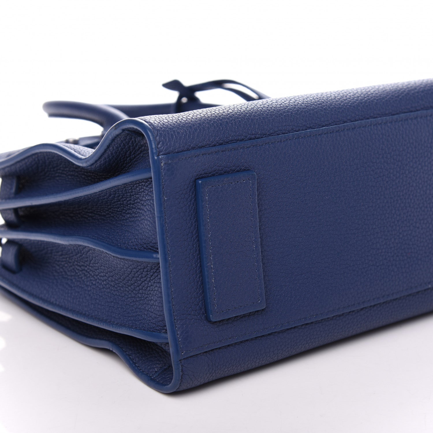 Saint Laurent Grained Calfskin Baby Sac De Jour Souple Denim 8 of 9