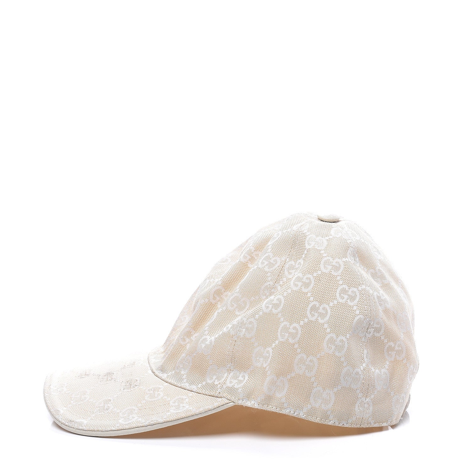 Gucci Cotton Monogram GG Web Baseball Hat M Beige 2 of 8