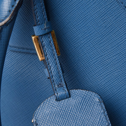 Prada Saffiano Lux Colorblock Medium Galleria Double Zip Tote Bluette Cobalto 13 of 13