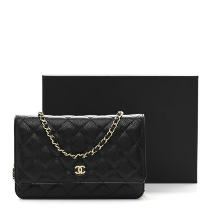 Chanel Caviar Quilted Wallet On Chain WOC Black 12 of 12