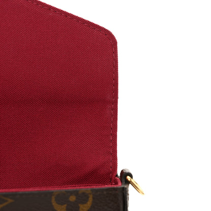 Louis Vuitton Monogram Pochette Felicie Chain Wallet Fuchsia 12 of 15