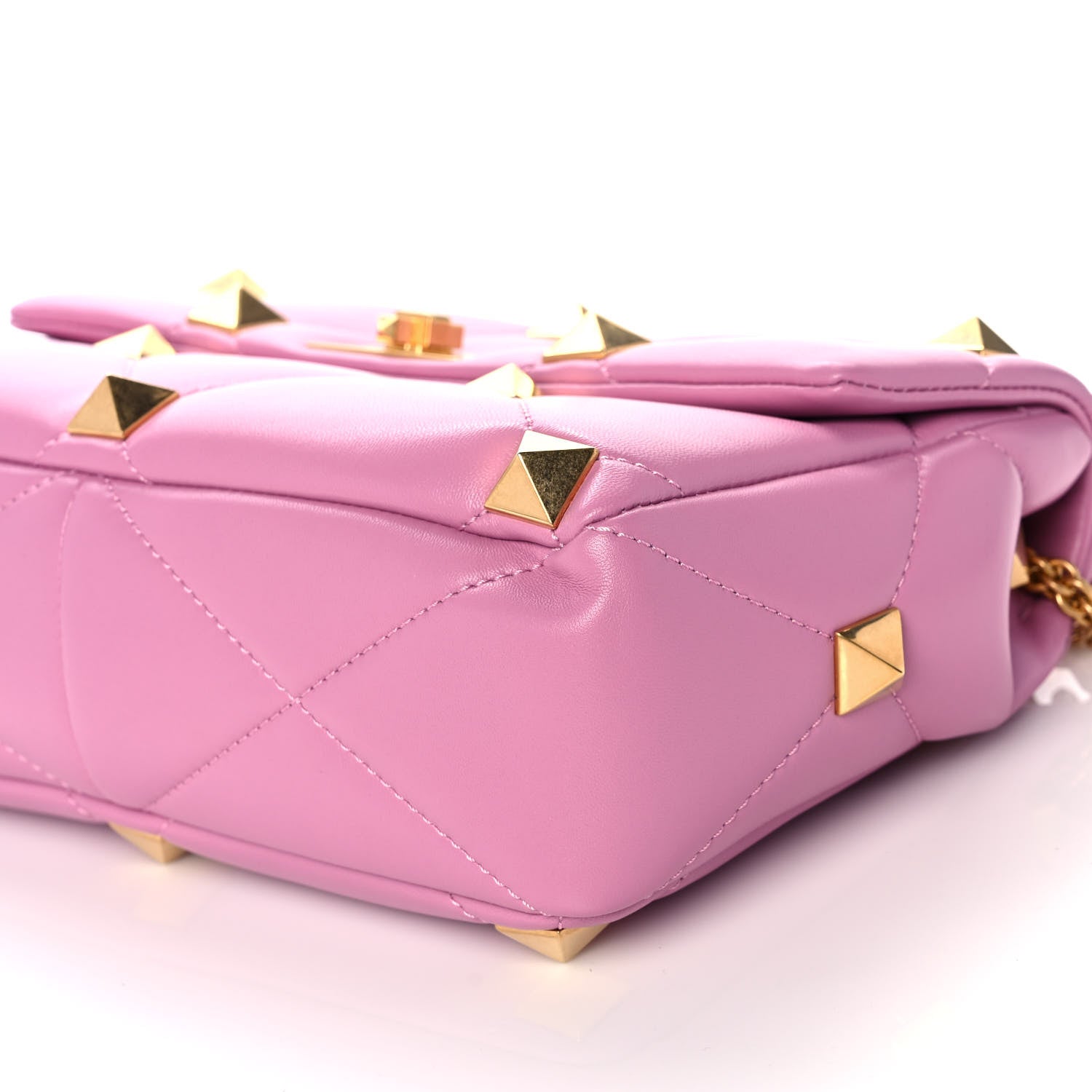 Valentino Garavani Nappa Large Roman Stud Shoulder Bag Giacinto 10 of 11