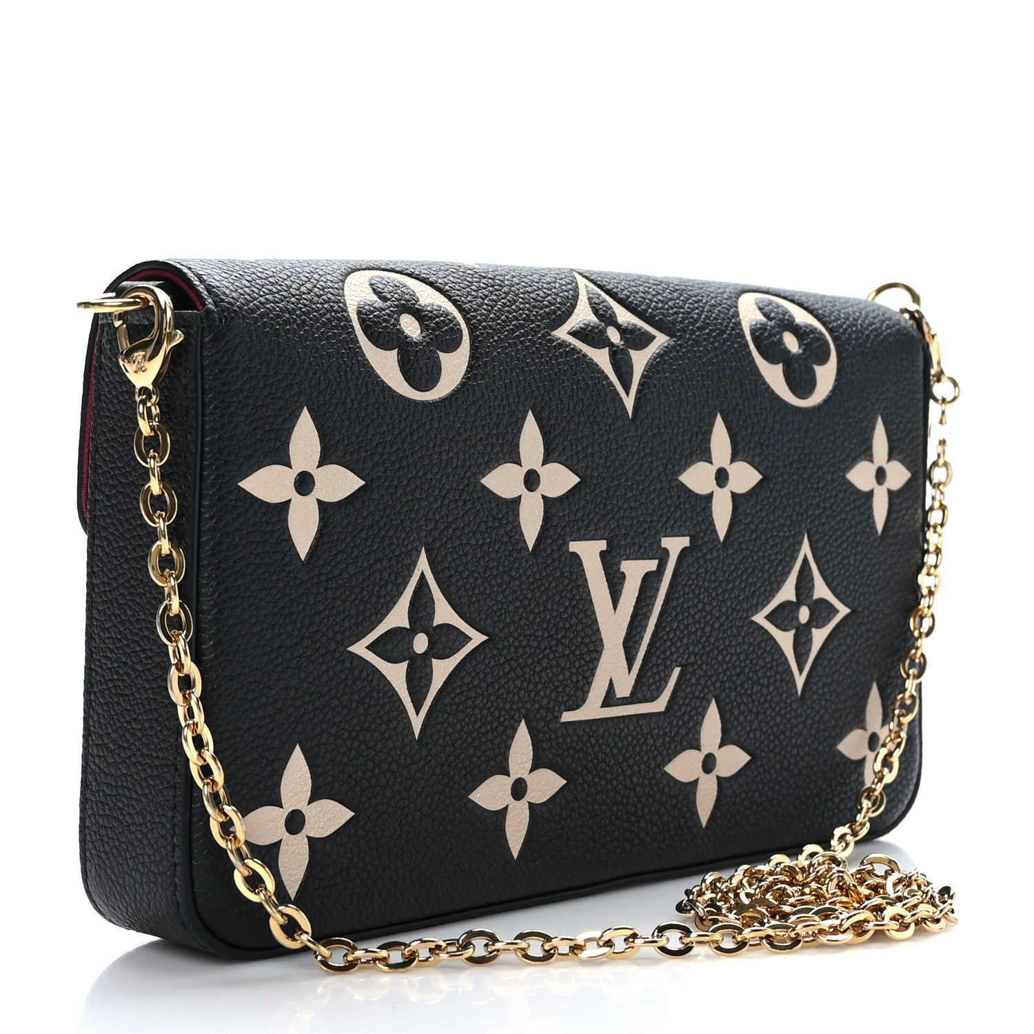 Louis Vuitton Empreinte Monogram Giant Felicie Pochette Black Beige 4 of 9