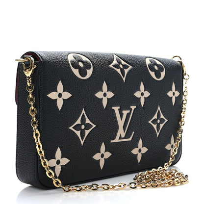 Louis Vuitton Empreinte Monogram Giant Felicie Pochette Black Beige 4 of 9