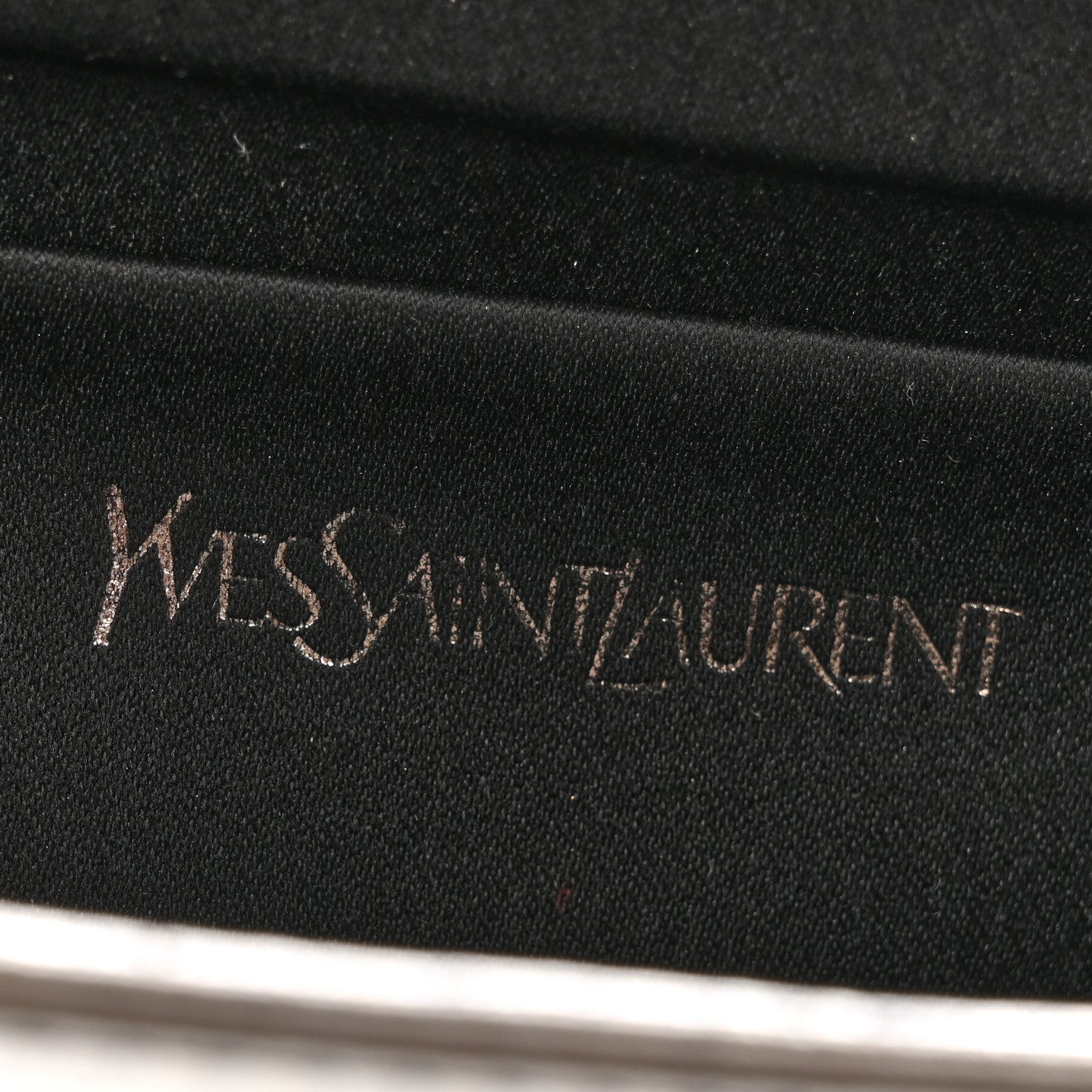 Saint Laurent Metallic Calfskin Large Belle De Jour Clutch Dark Silver 6 of 10