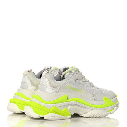Balenciaga Fabric Mesh Womens Triple S Sneakers 37 Fluo Yellow White Grey 4 of 7