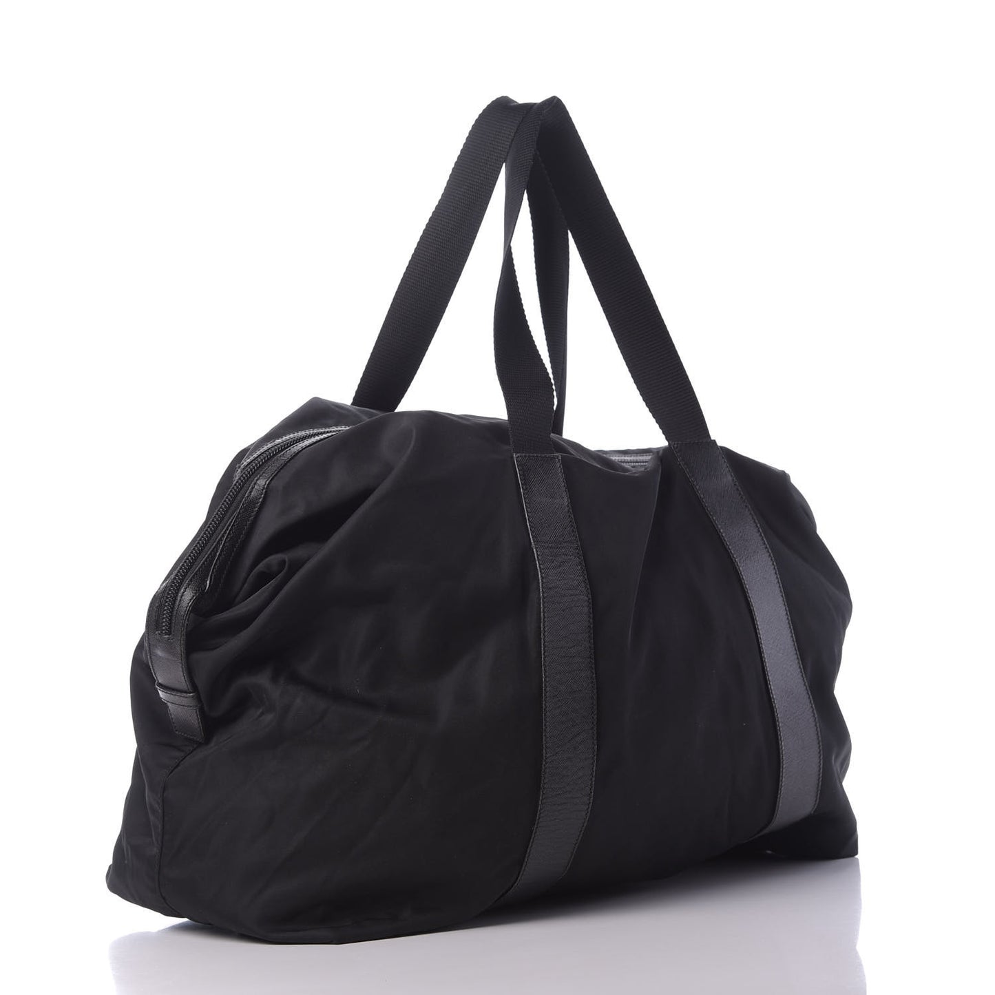 Tessuto Nylon Saffiano Carry On Travel Bag Black