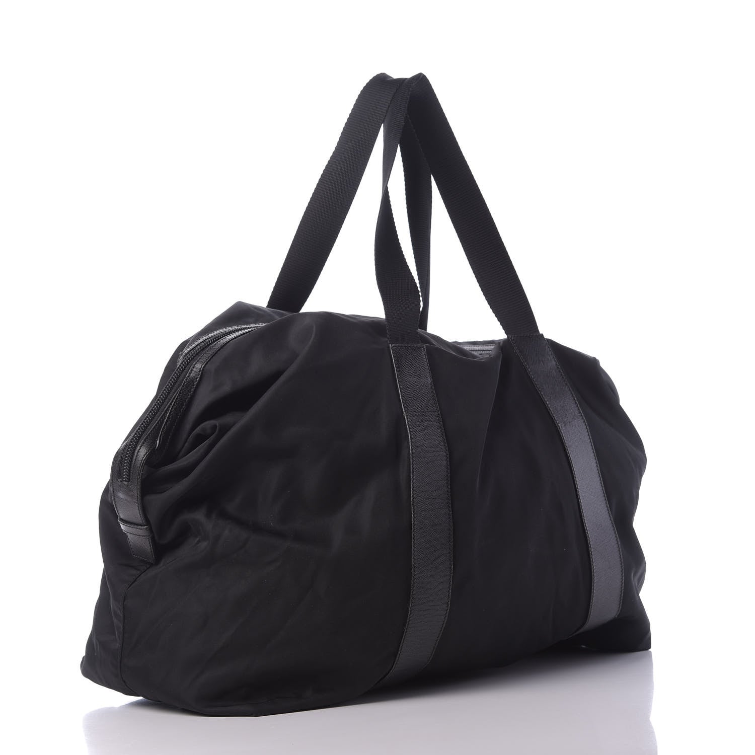 Prada Tessuto Nylon Saffiano Carry On Travel Bag Black 2 of 14