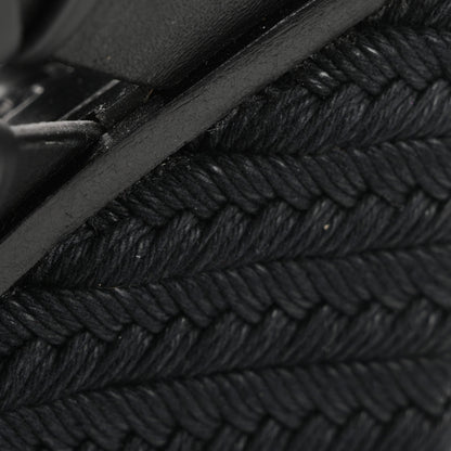 Saint Laurent Calfskin Espadrille Wedges 36 Black 9 of 16