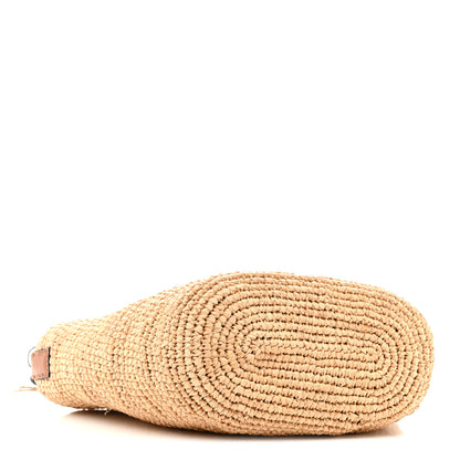 Loewe Calfskin Raffia Paulas Ibiza Pochette Bag Natural Tan 4 of 10