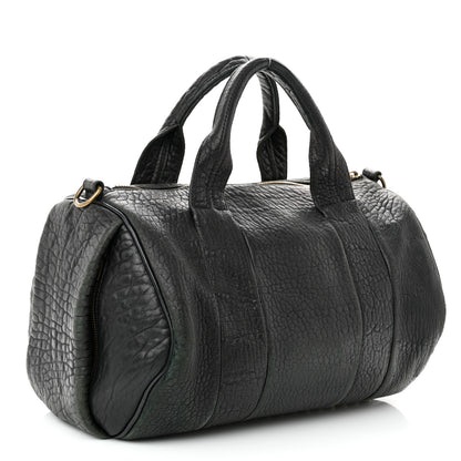 Alexander Wang Pebbled Lambskin Rocco Black Antique Brass Hardware 3 of 13